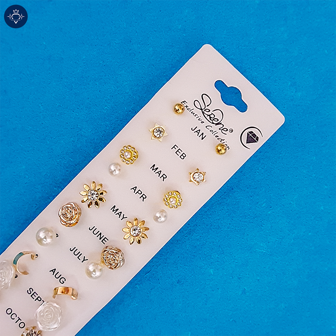 Collection of Earrings - 12 Pairs