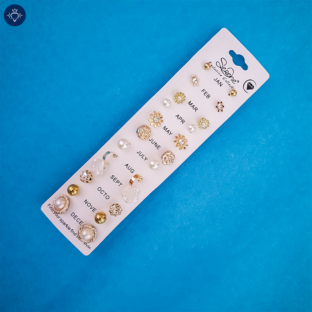 Collection of Earrings - 12 Pairs