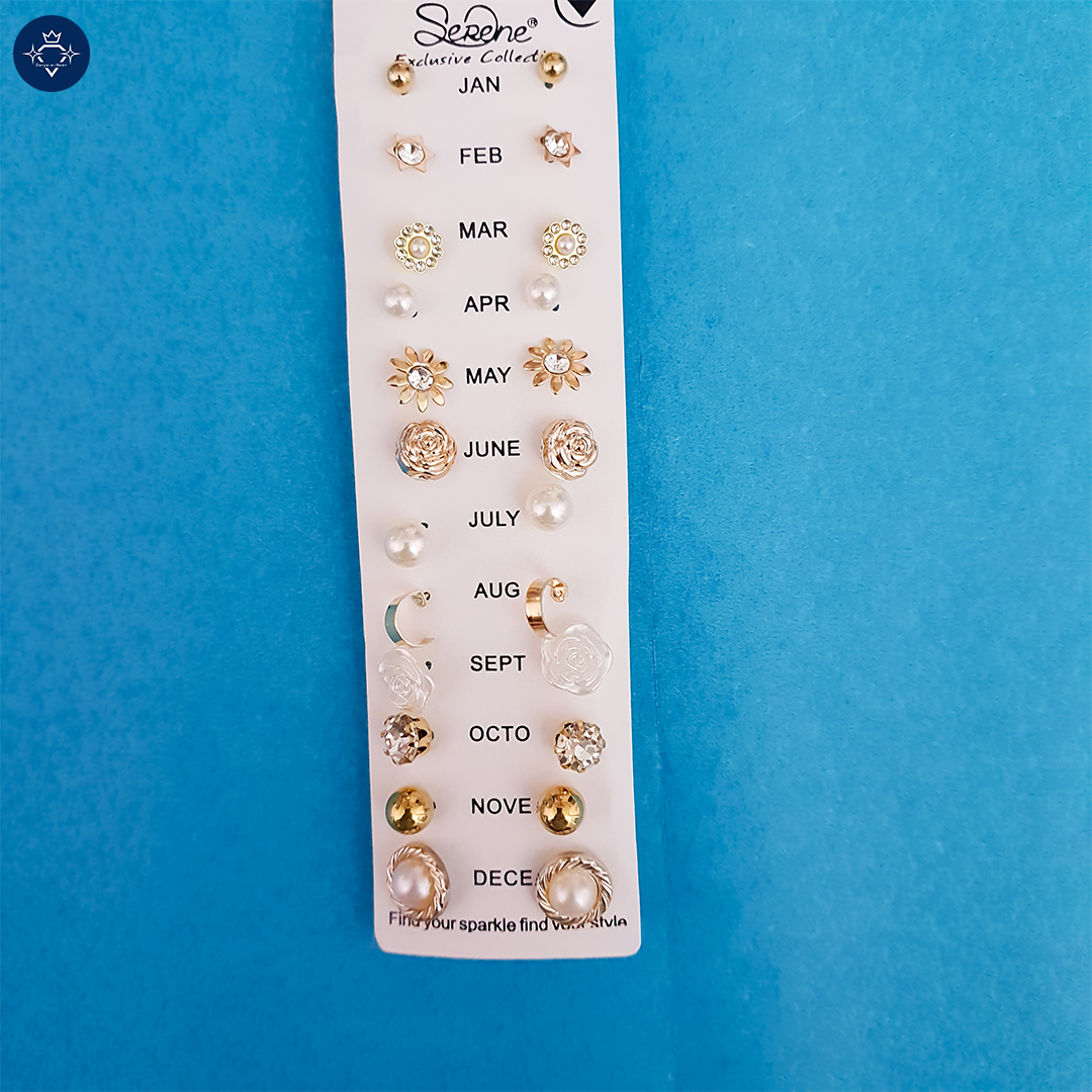 Collection of Earrings - 12 Pairs