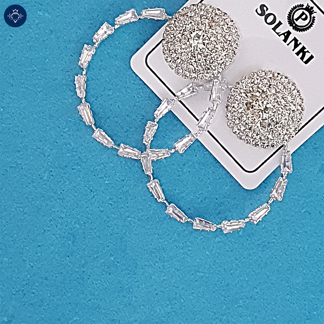 Silver Circular Hoop Earrings