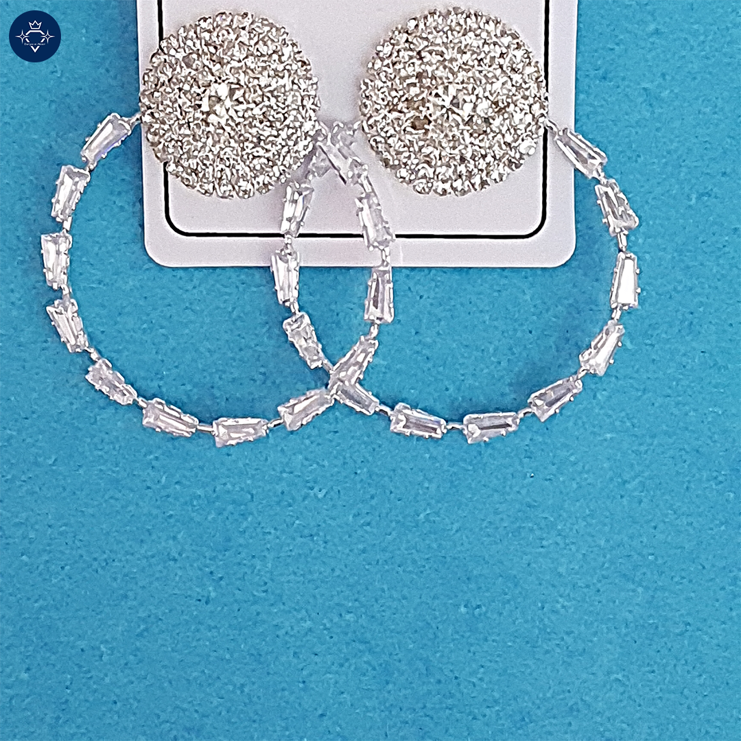 Silver Circular Hoop Earrings