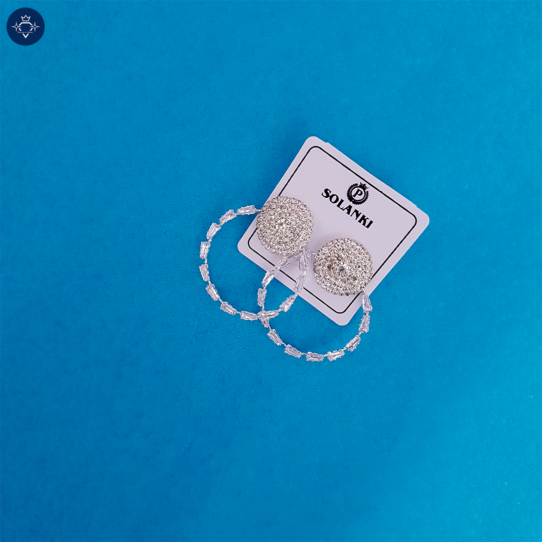 Silver Circular Hoop Earrings