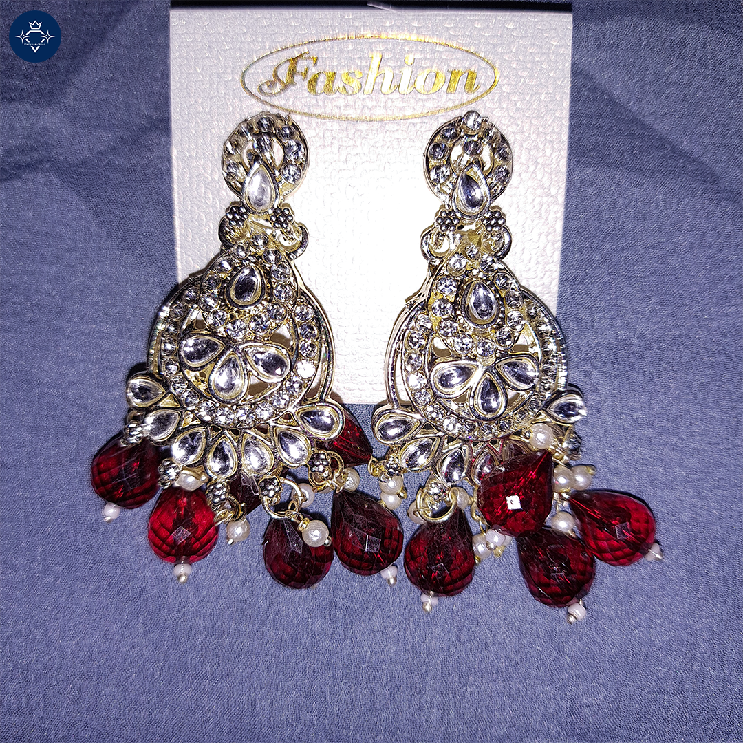 Crimson Queen Statement Earrings