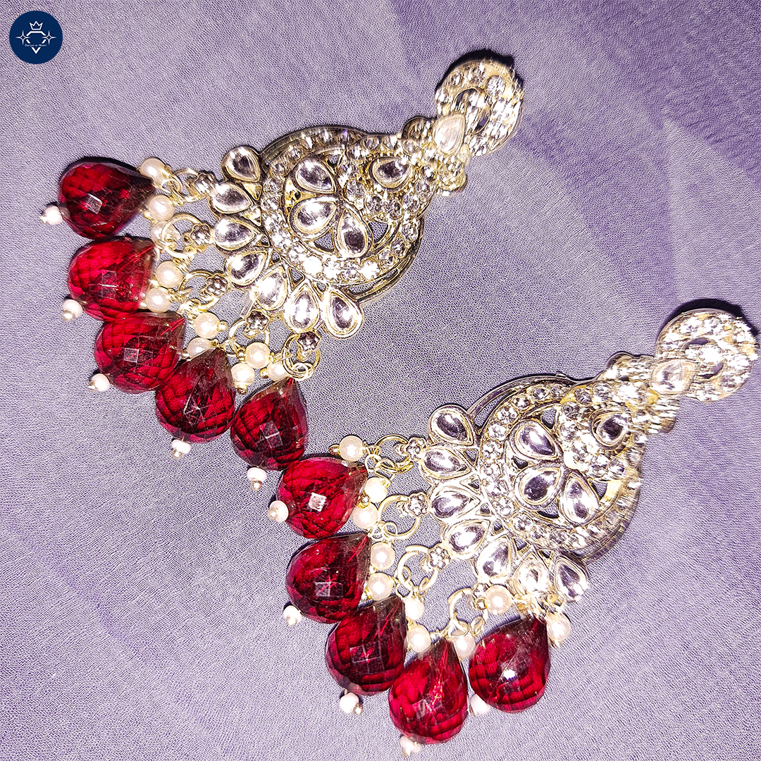 Crimson Queen Statement Earrings