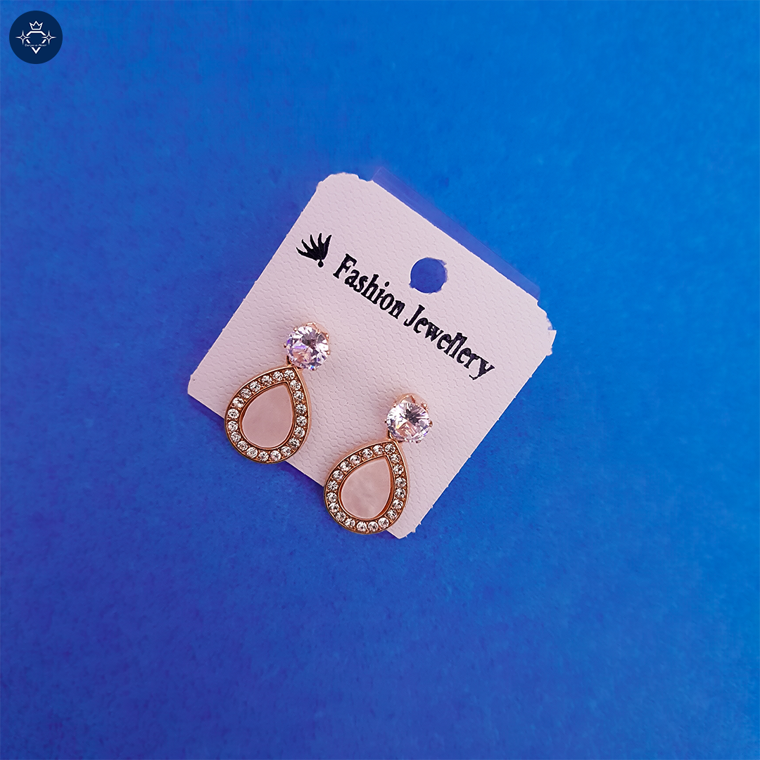 Rose Gold Earrings Set- 5 Piece