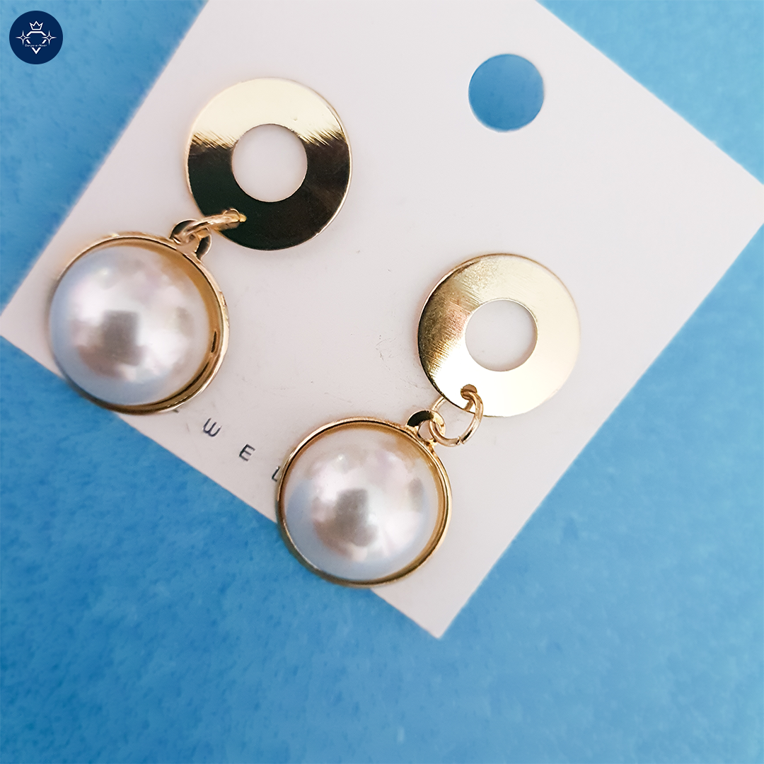 Gold and Pearl Earrings