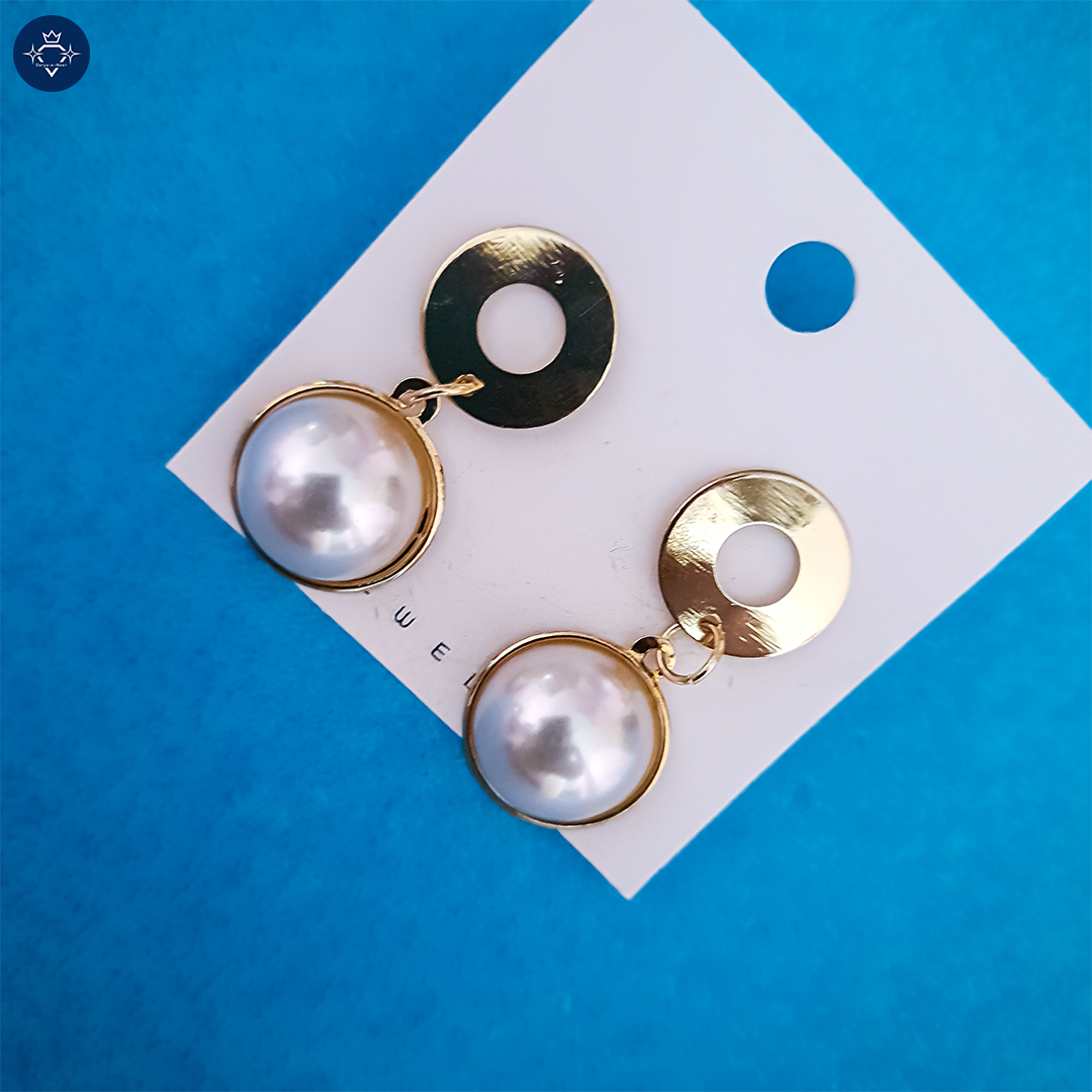 Gold and Pearl Earrings