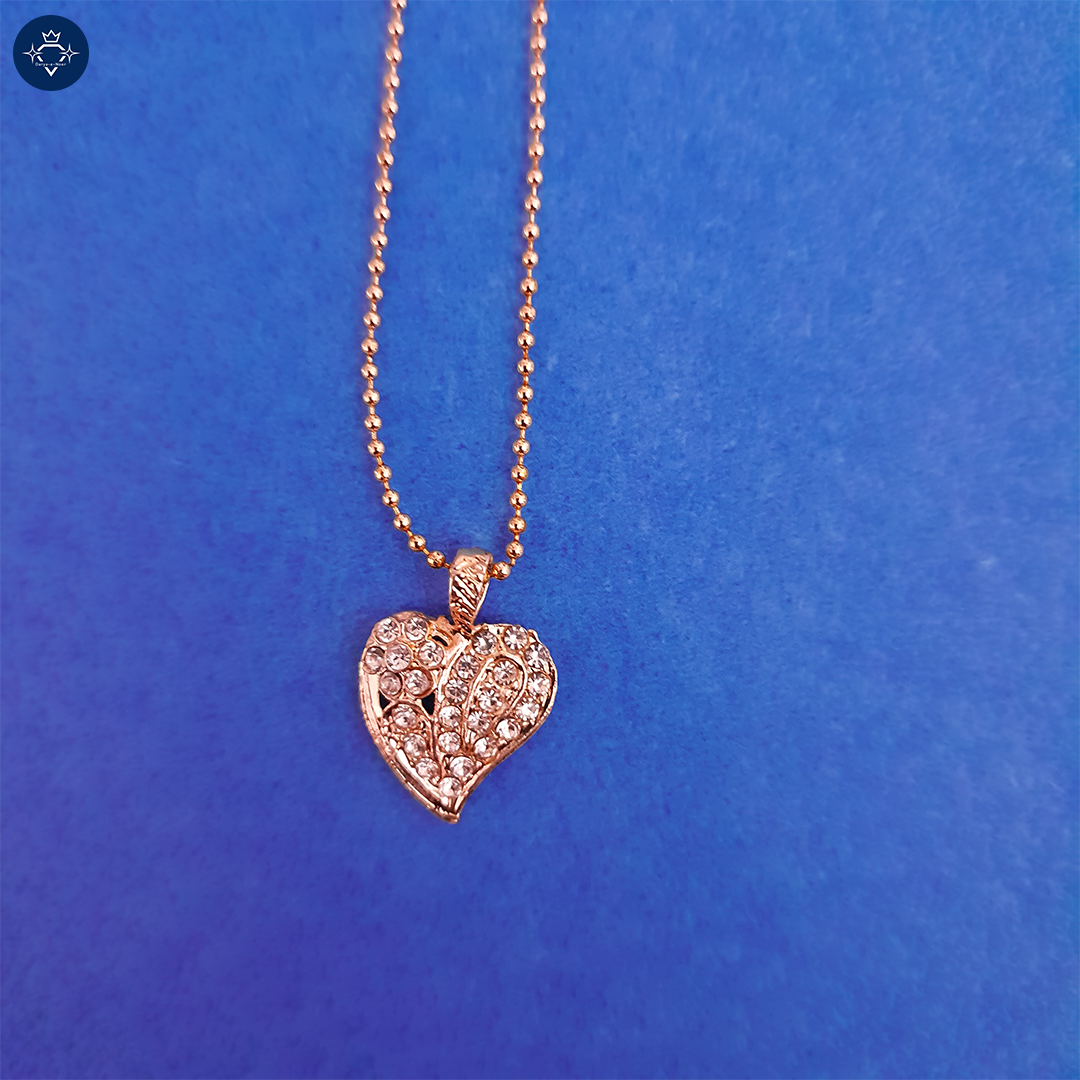 Rose Gold Radiance Heart Pendant