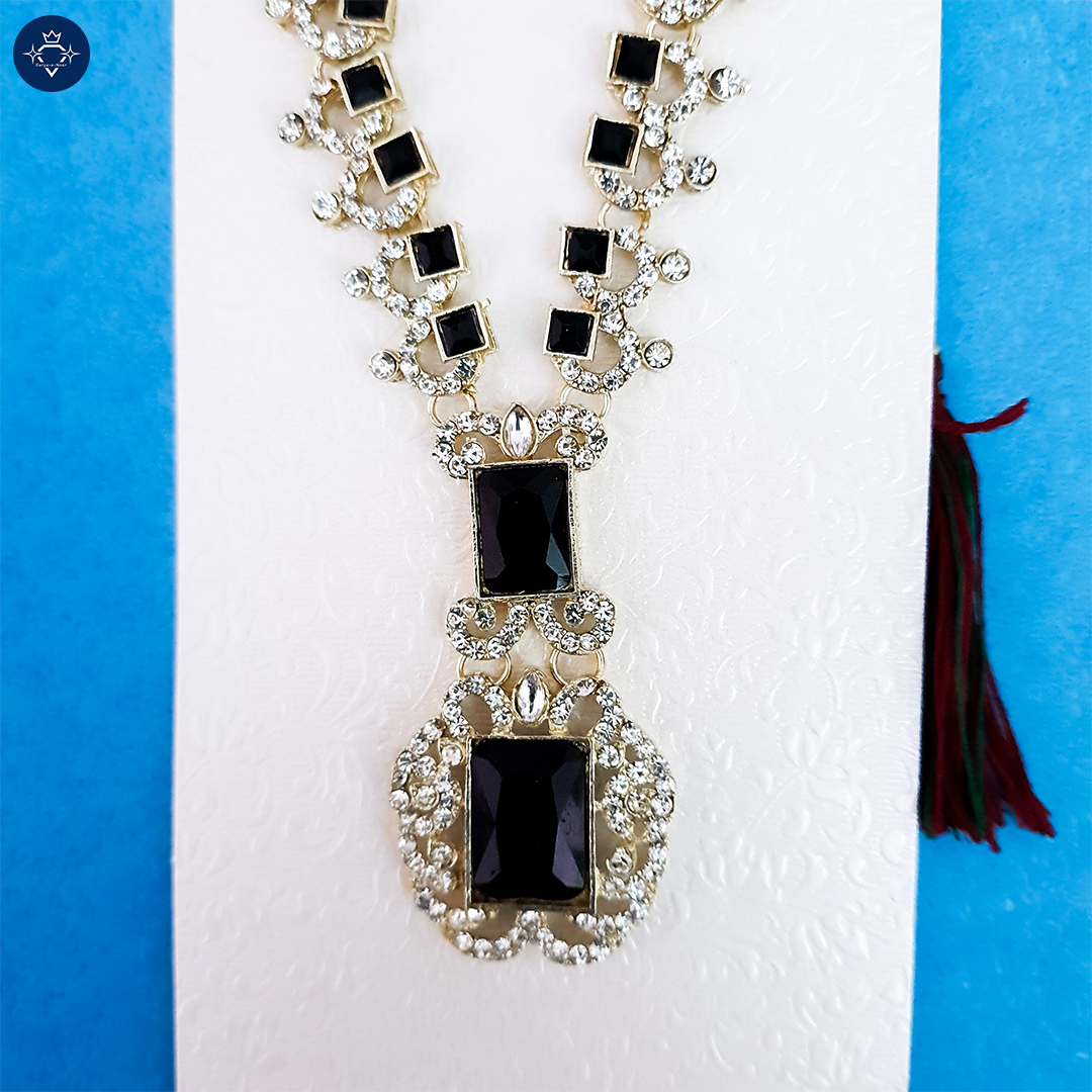 Royal Elegance Necklace Set-Black