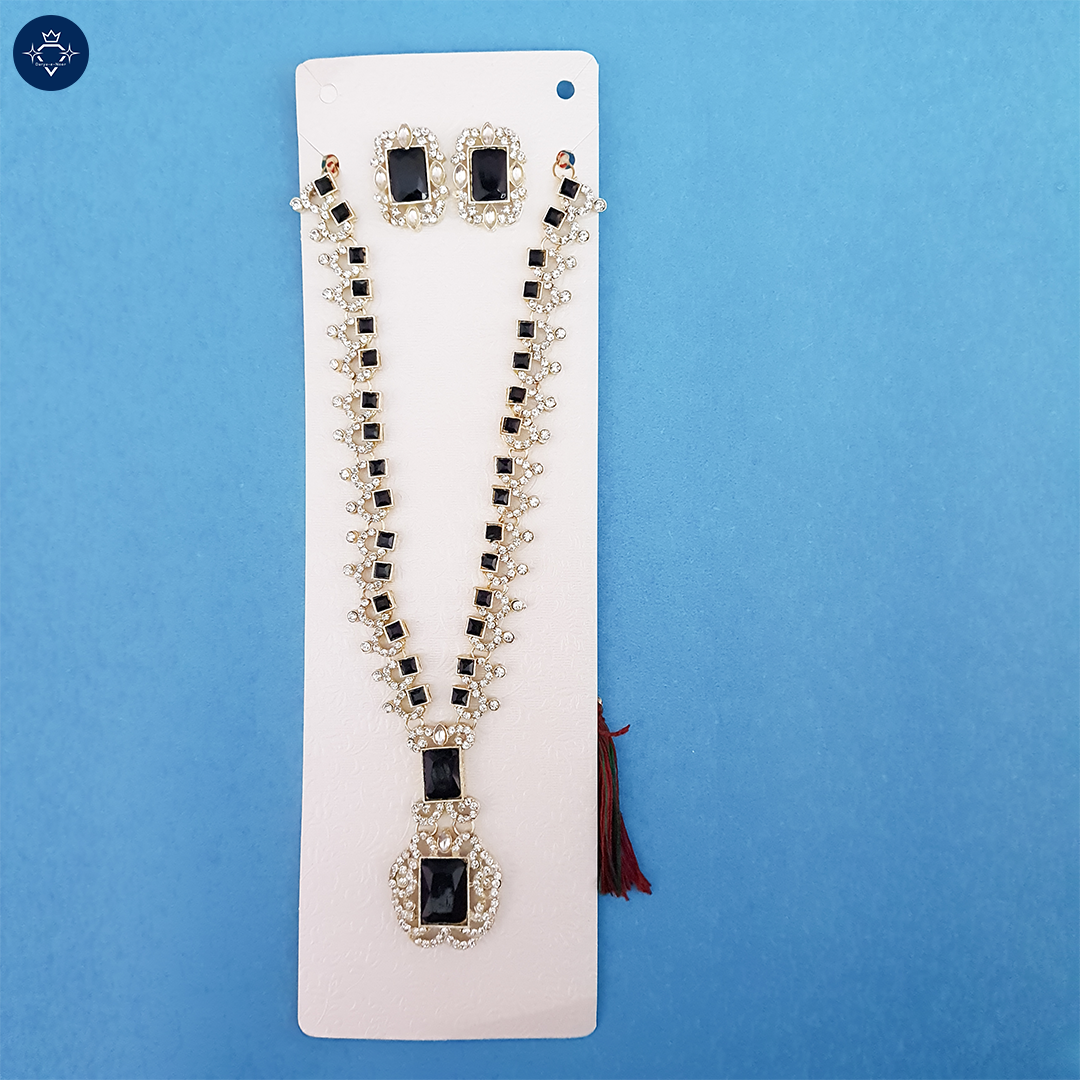 Royal Elegance Necklace Set-Black