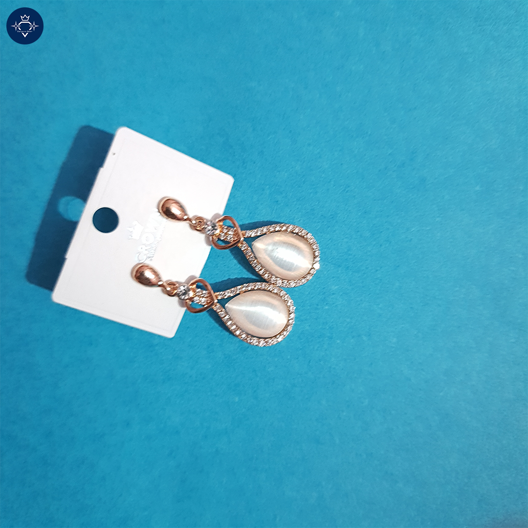 Rose Gold Tear-Drop Elegance Earrings