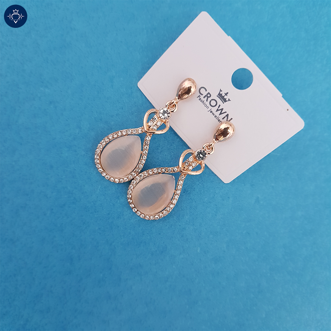Rose Gold Tear-Drop Elegance Earrings
