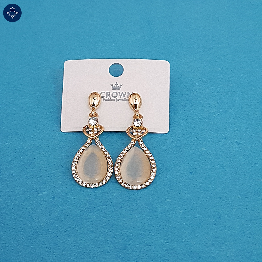 Gold-Toned Teardrop Elegance Earrings