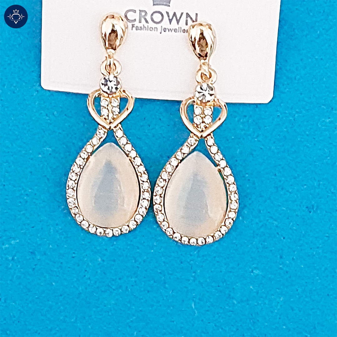 Gold-Toned Teardrop Elegance Earrings