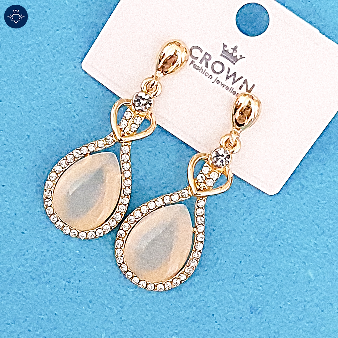 Gold-Toned Teardrop Elegance Earrings