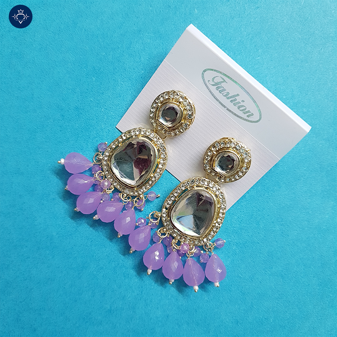 Neelpushp Kundan Earrings – A Royal Symphony of Elegance