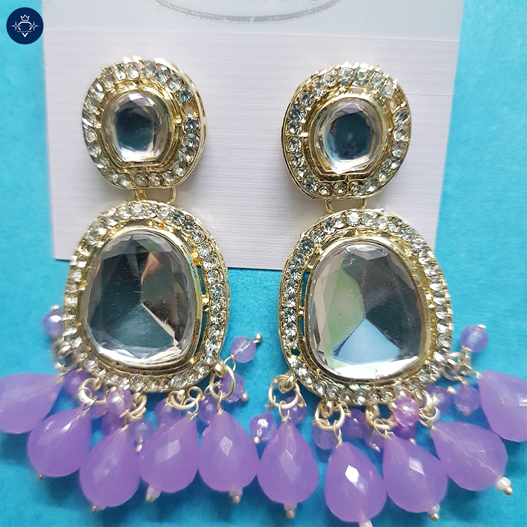 Neelpushp Kundan Earrings – A Royal Symphony of Elegance