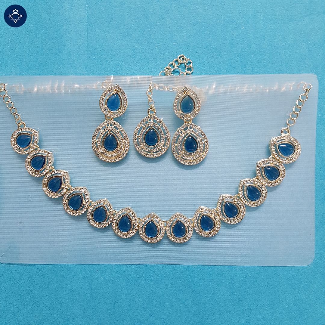 Azure Gleam Necklace Set 