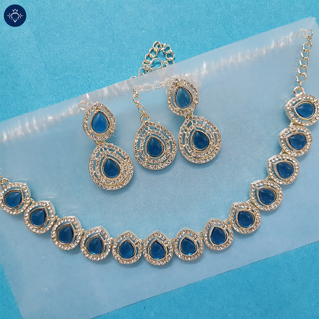 Azure Gleam Necklace Set 