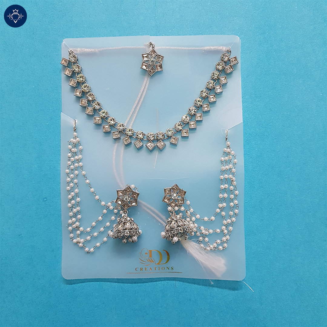 Devsena Necklace Set – A Royal Ensemble of Grace & Glamour