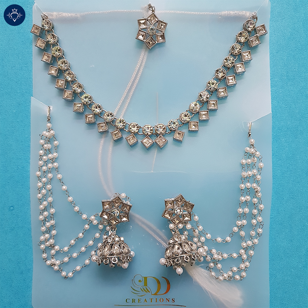 Devsena Necklace Set – A Royal Ensemble of Grace & Glamour