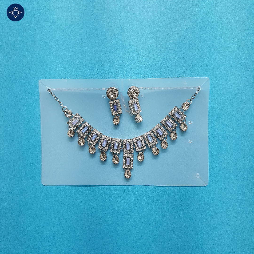 Sagarika Necklace Set – Light Blue