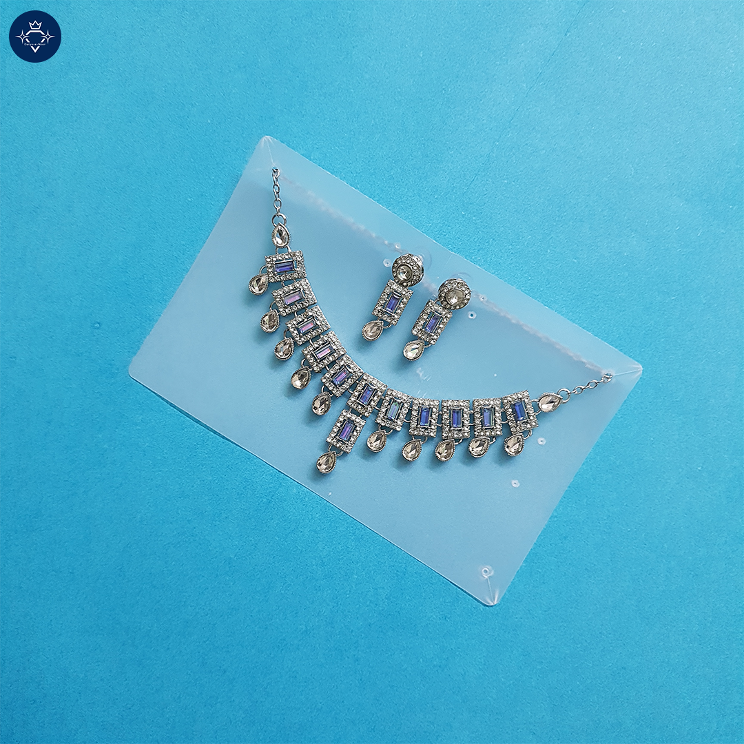Sagarika Necklace Set - Deep Blue