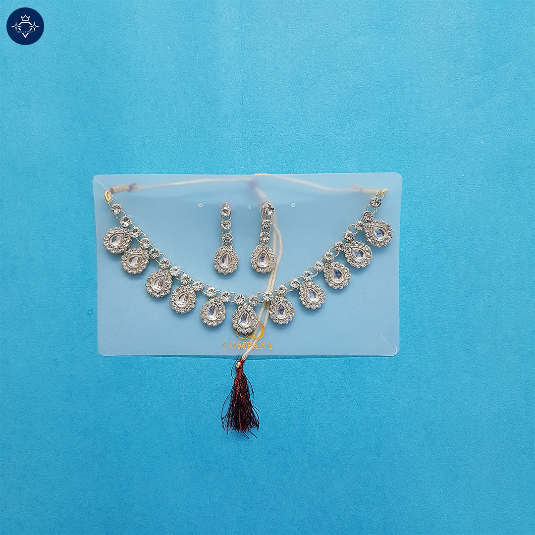 Ashru Mani Necklace Set – A Graceful Statement of Elegance