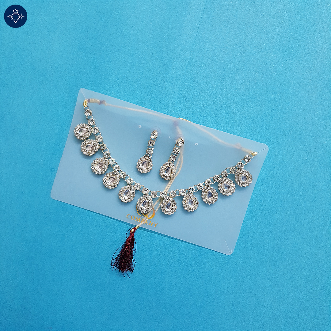 Ashru Mani Necklace Set – A Graceful Statement of Elegance
