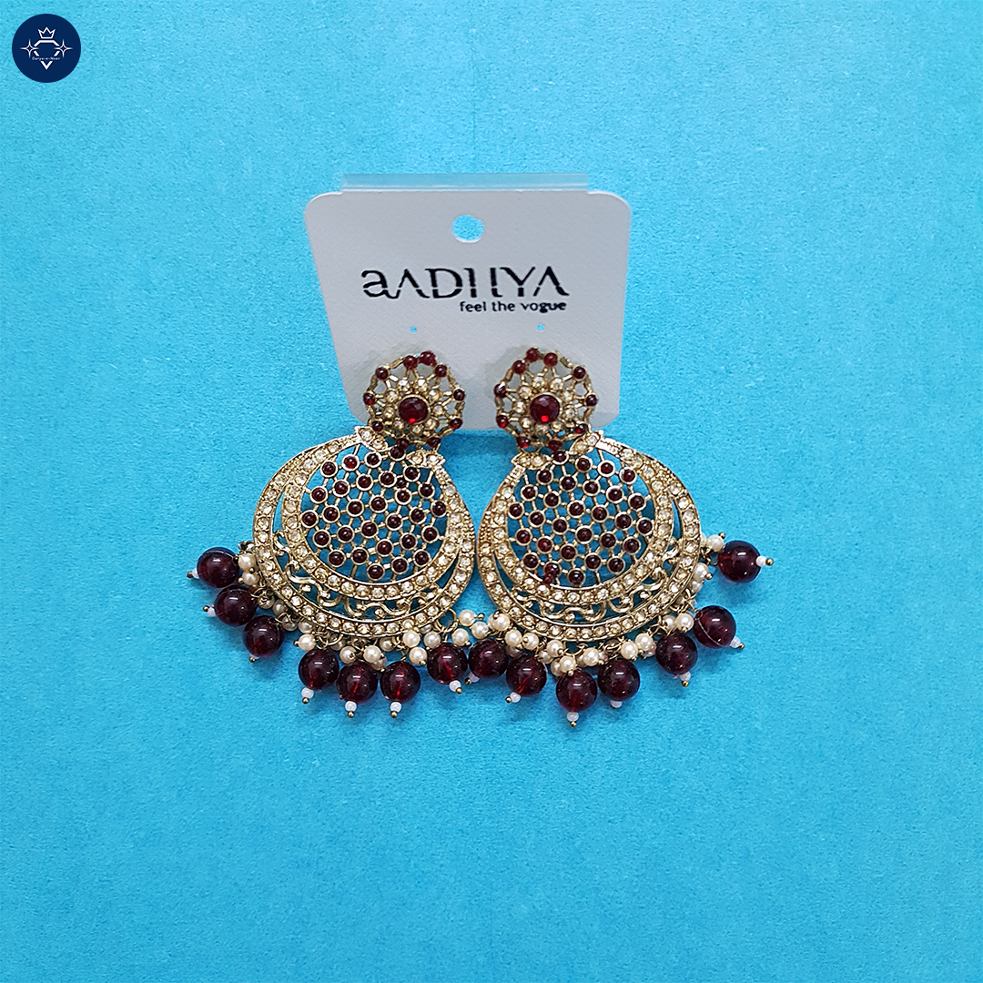 Raktima Gulzar Earrings – Timeless Elegance in Red! 