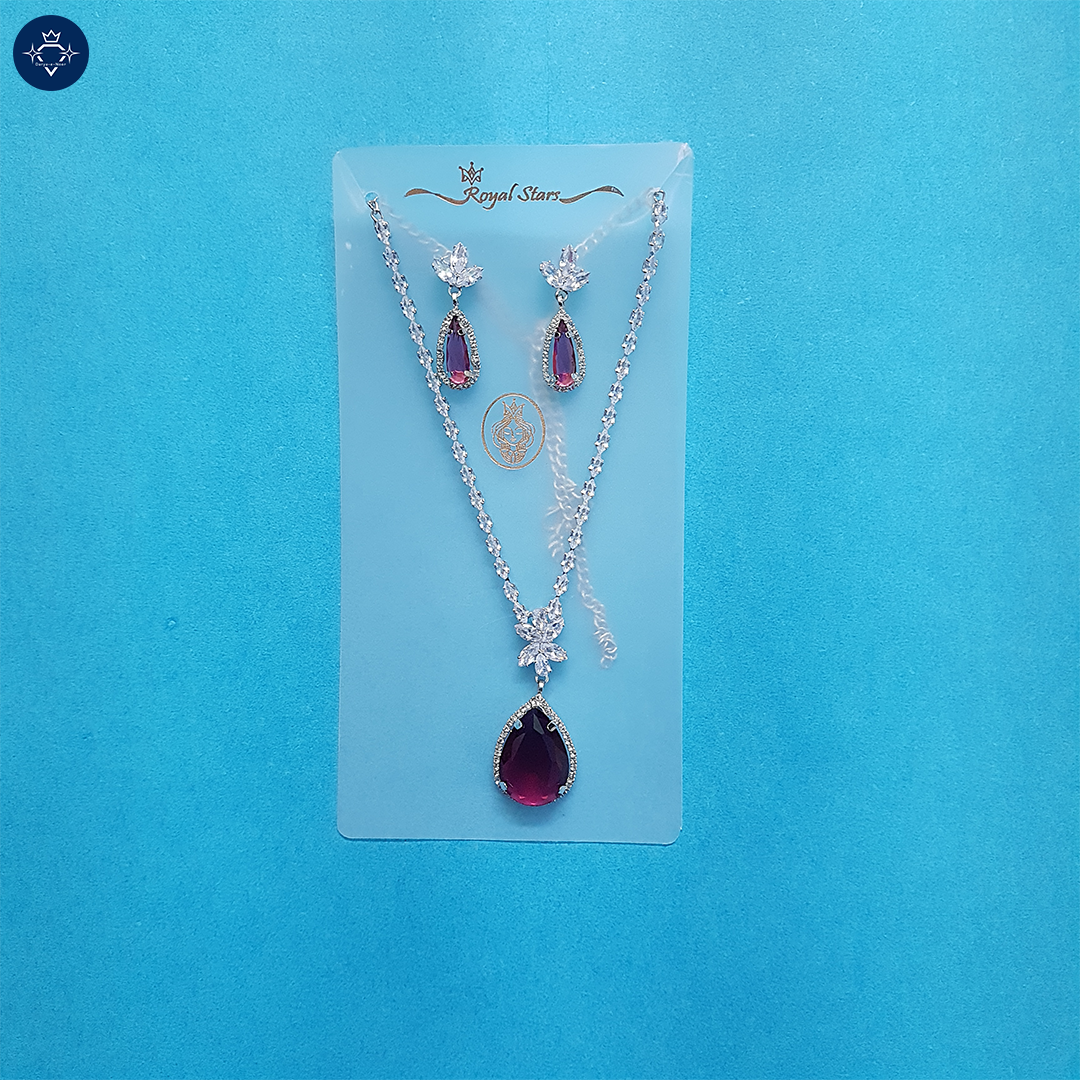 Royal Ruby Necklace Set – Elegance in Every Detail!