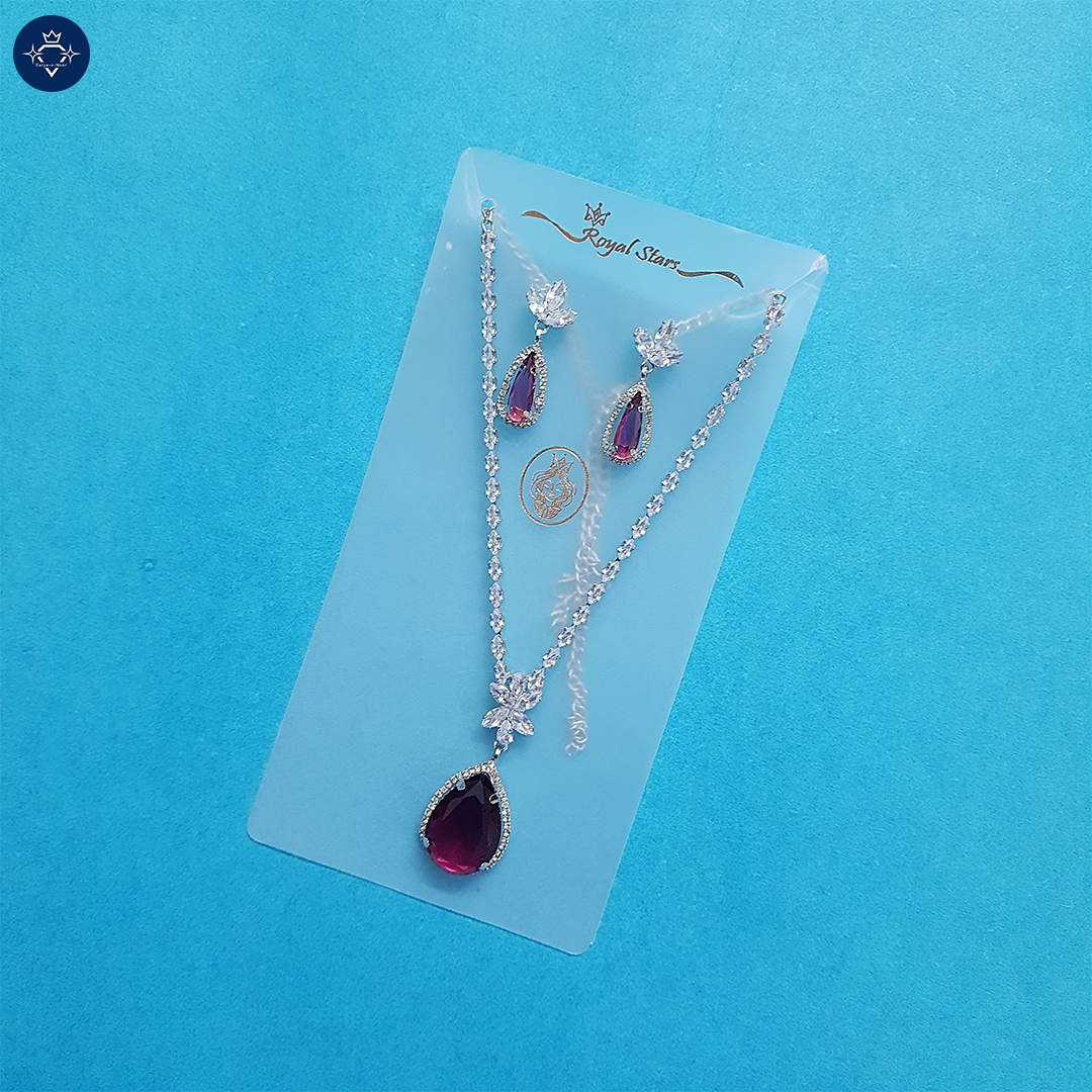 Royal Ruby Necklace Set – Elegance in Every Detail!