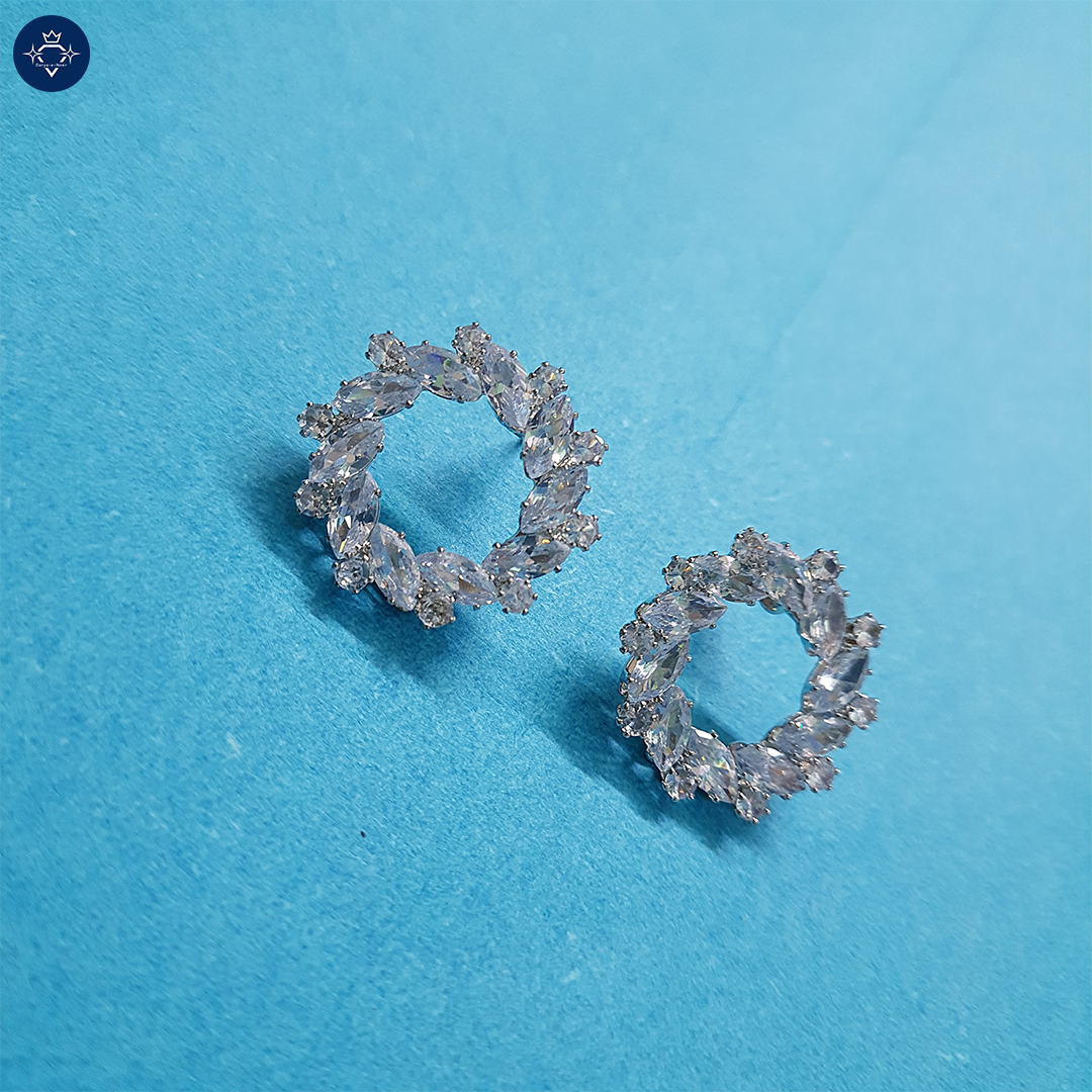 Marquise Circle Studs – Classic Meets Contemporary!