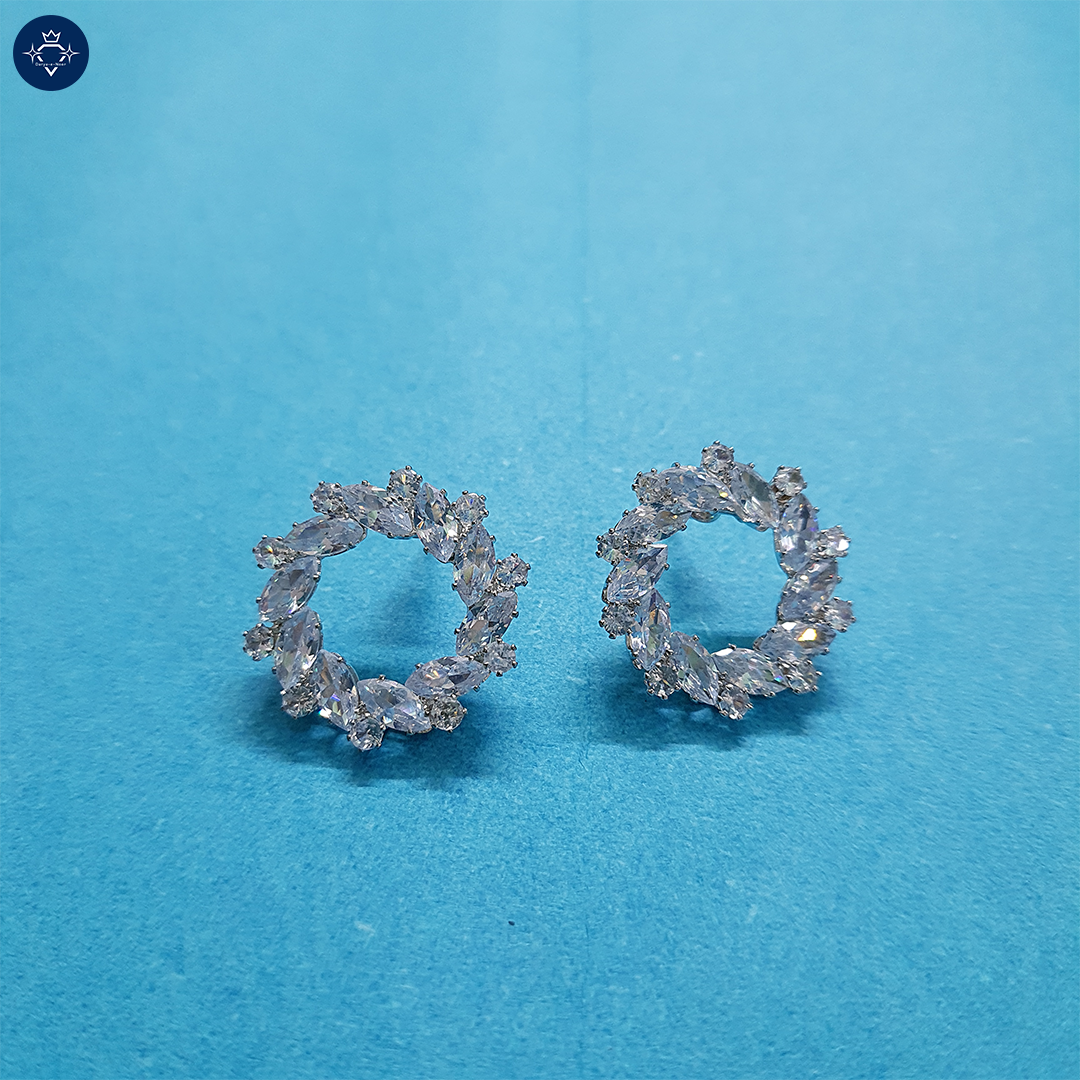 Marquise Circle Studs – Classic Meets Contemporary!