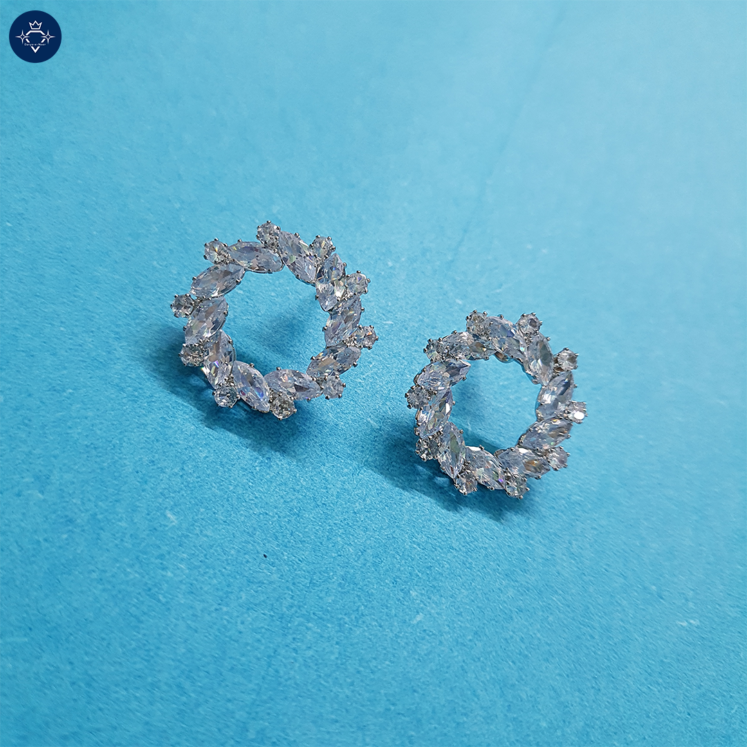 Marquise Circle Studs – Classic Meets Contemporary!