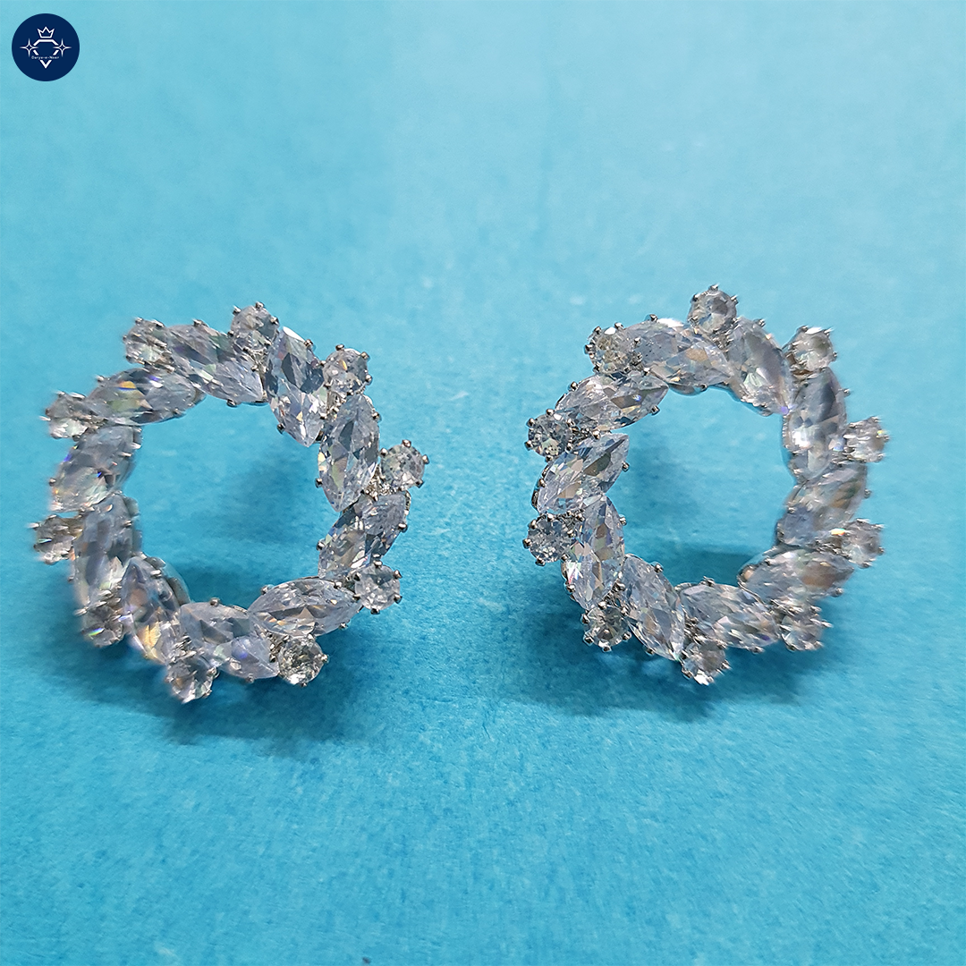 Marquise Circle Studs – Classic Meets Contemporary!
