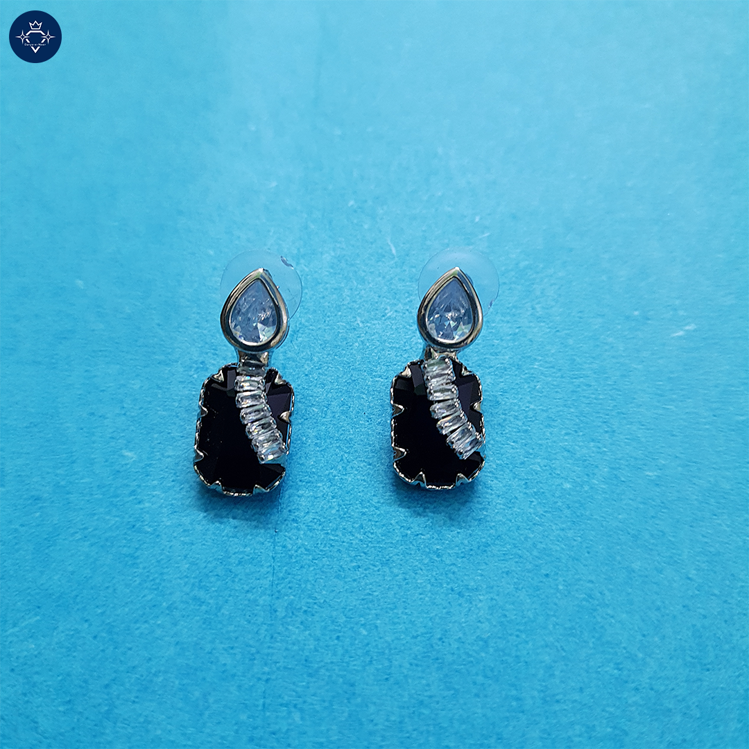Onyx Baguette Earrings – Bold. Sleek. Unforgettable.