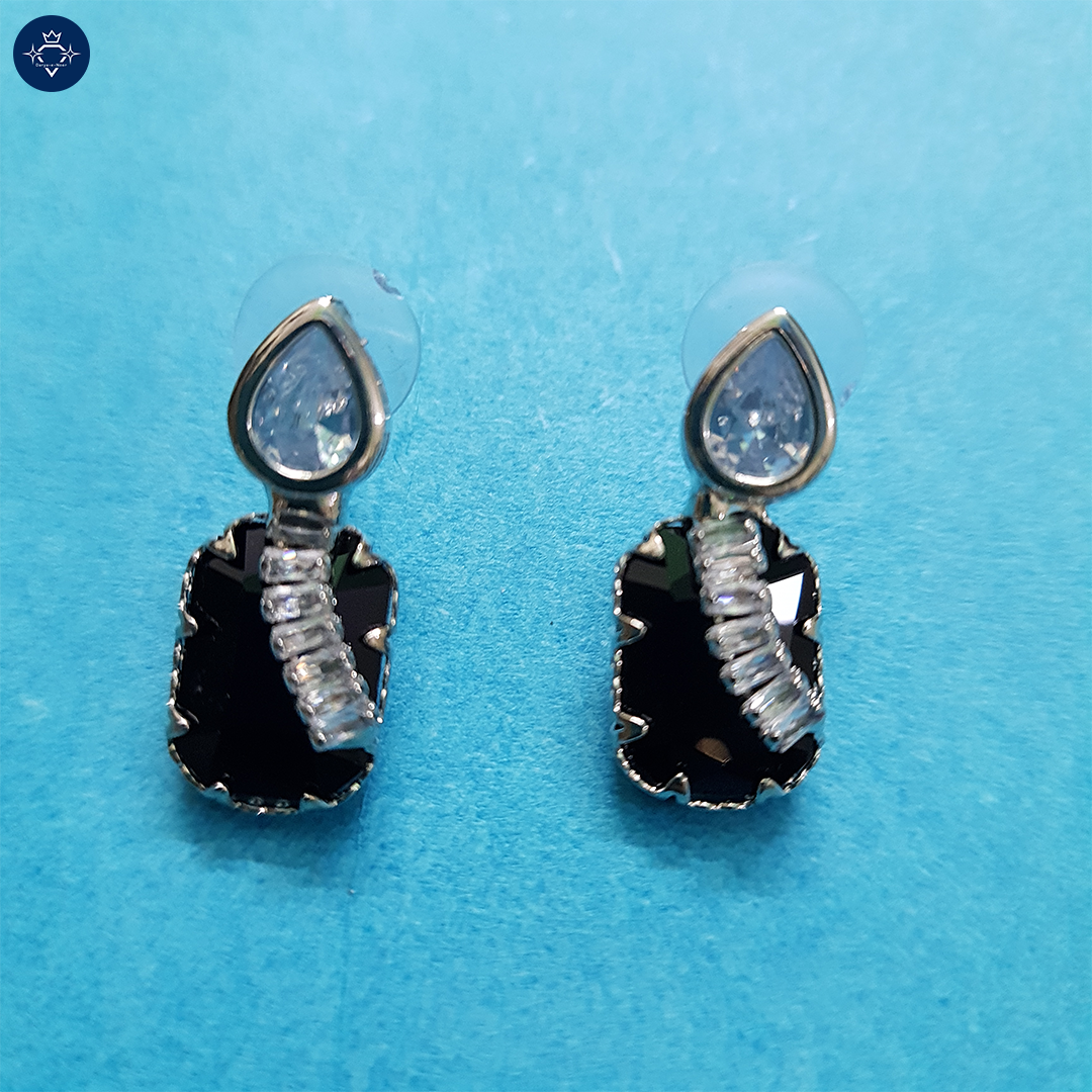 Onyx Baguette Earrings – Bold. Sleek. Unforgettable.