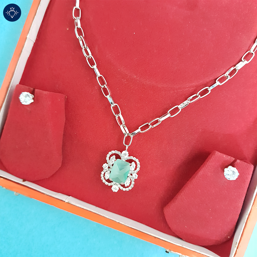 Jade Bloom Necklace Set 