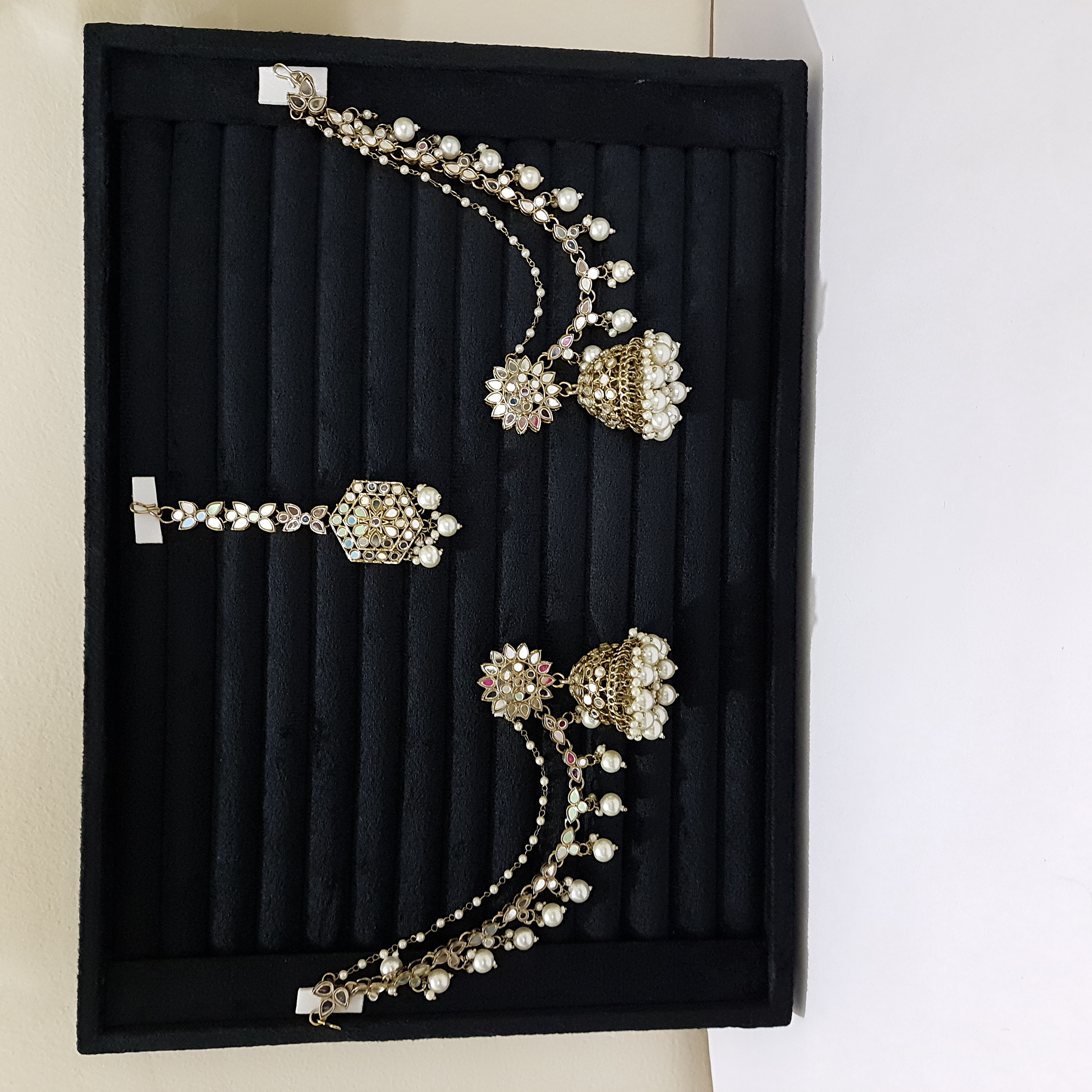 Devsena Edit Mirror Work Jhumkas – Floral Kundan Jhumka Set with Maangtikka | Devasena Edit Collection