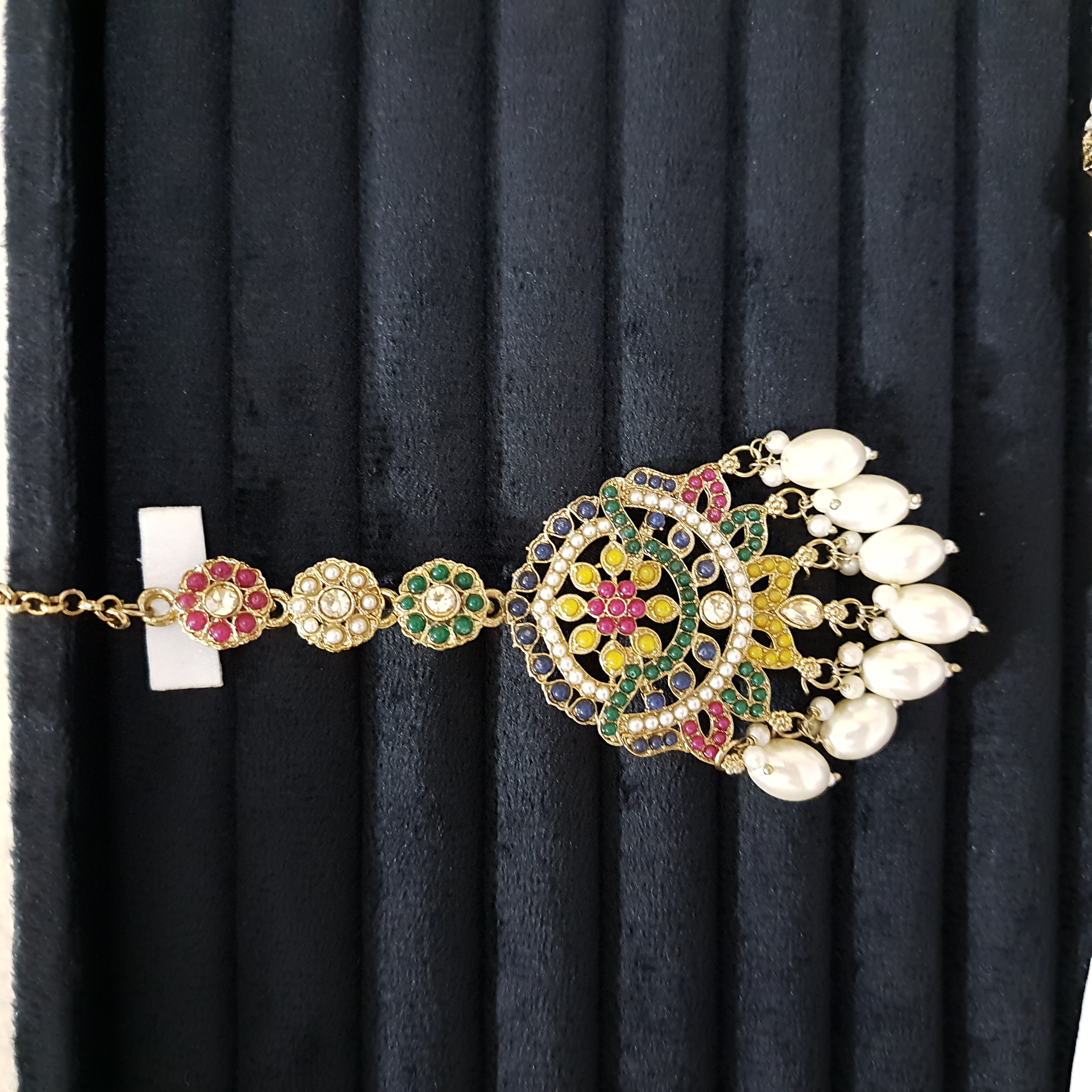 Rajmahira – Multicolor Bridal Jhumka + Maangtikka Set | Devasena Edit Collection