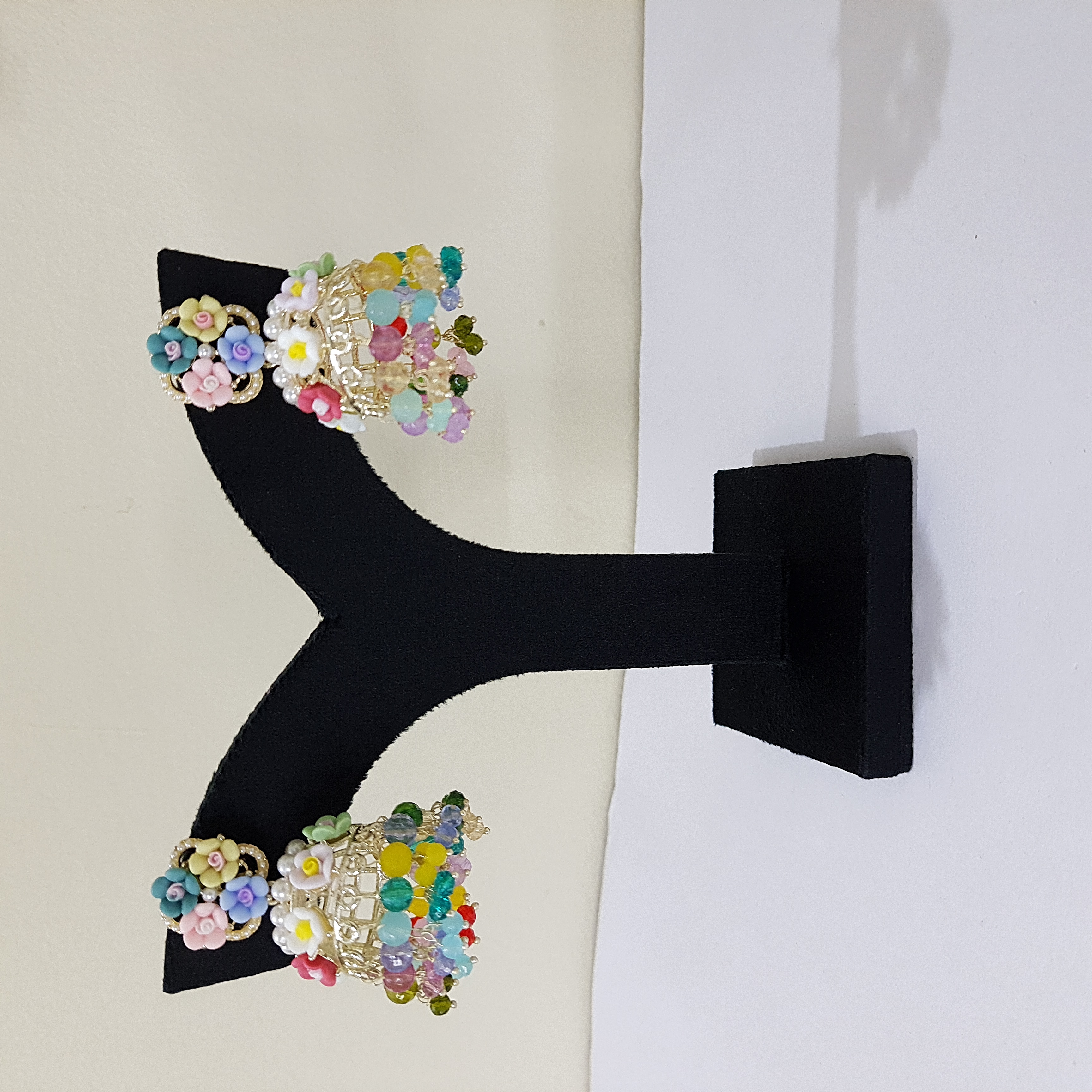 Gul-e-Ruhi – Pastel Garden Jhumkas | Gulnaaz Collection