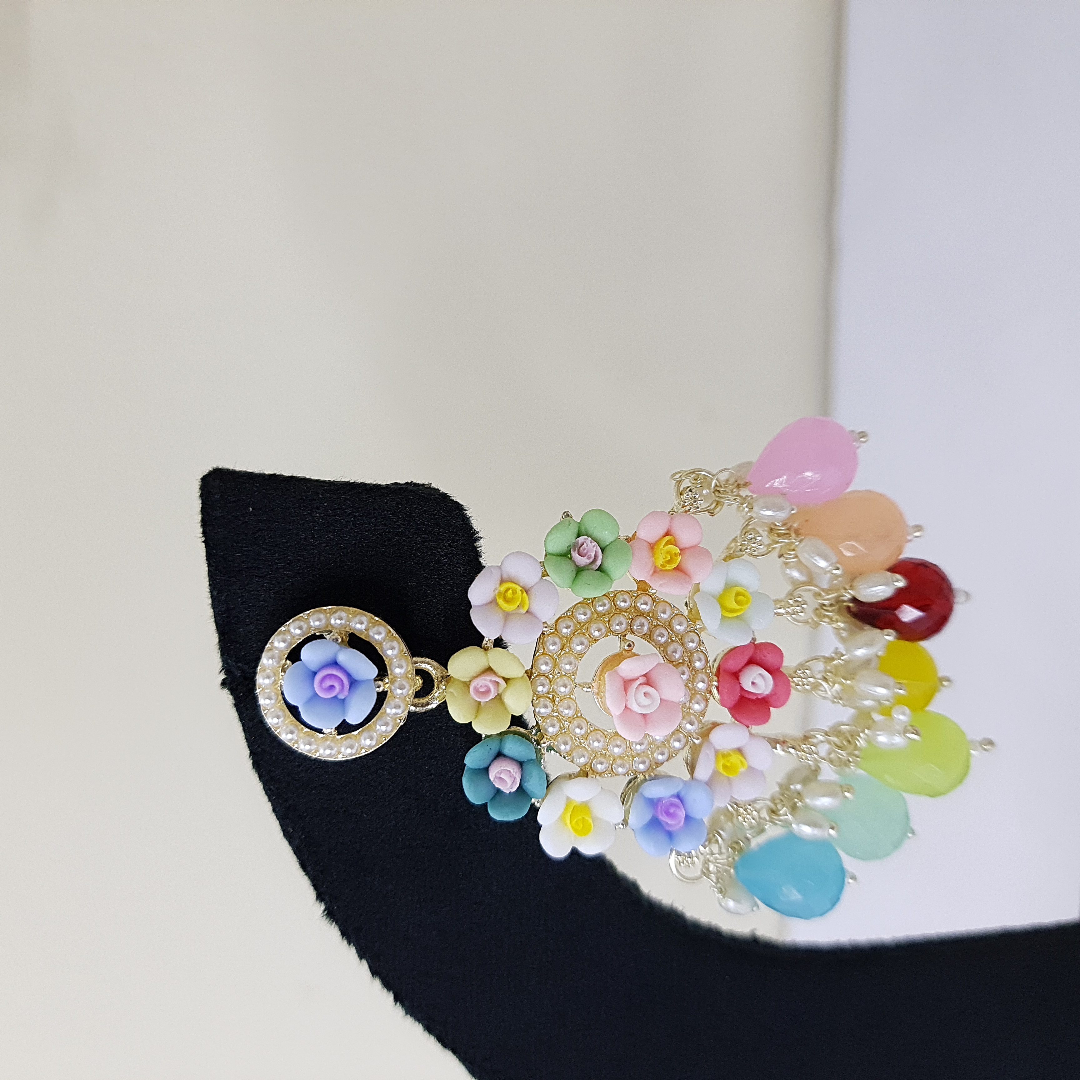 Ruh-e-Gul – Multicolor Floral Earrings | Gulnaaz Collection