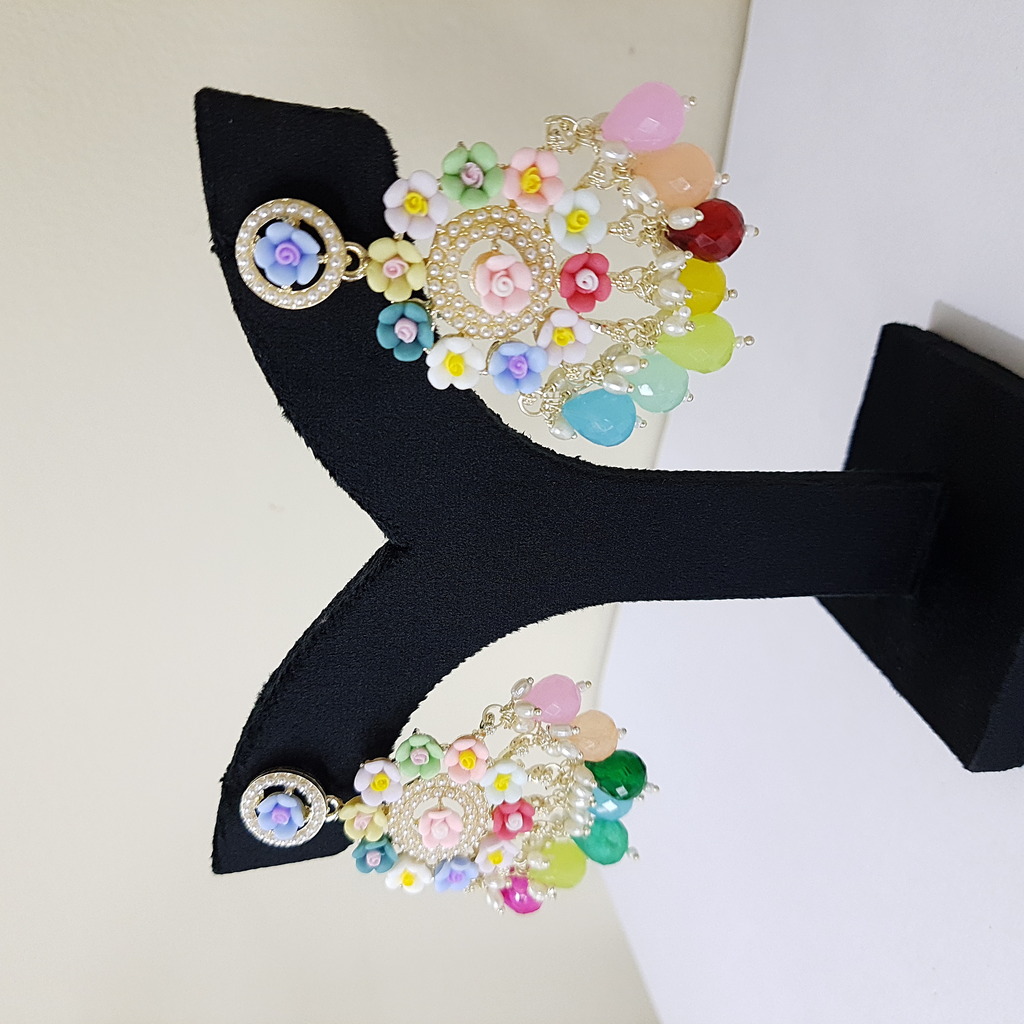 Ruh-e-Gul – Multicolor Floral Earrings | Gulnaaz Collection