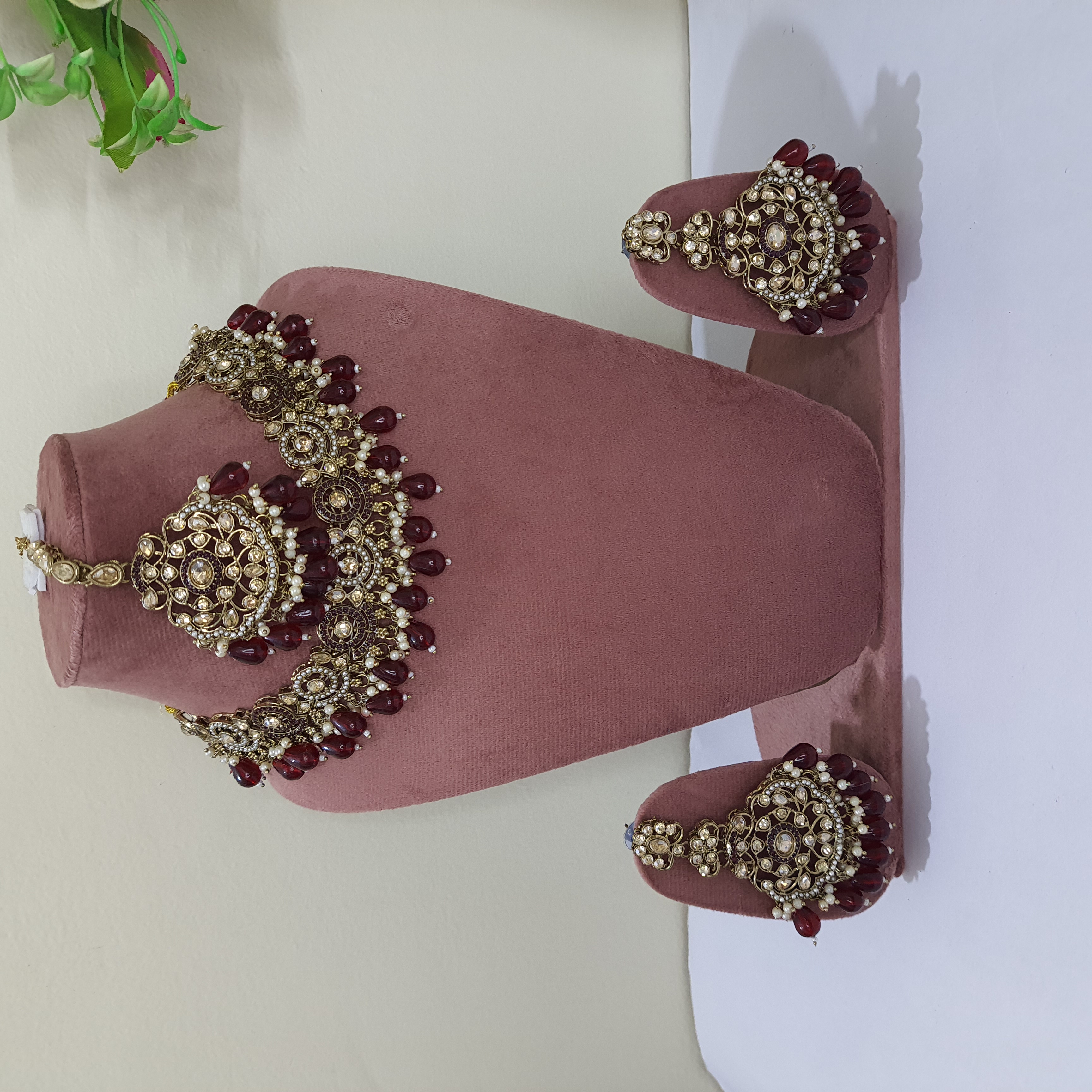 Meher-e-Gulnaar – Maroon Bridal Set | Emerging Empress Collection