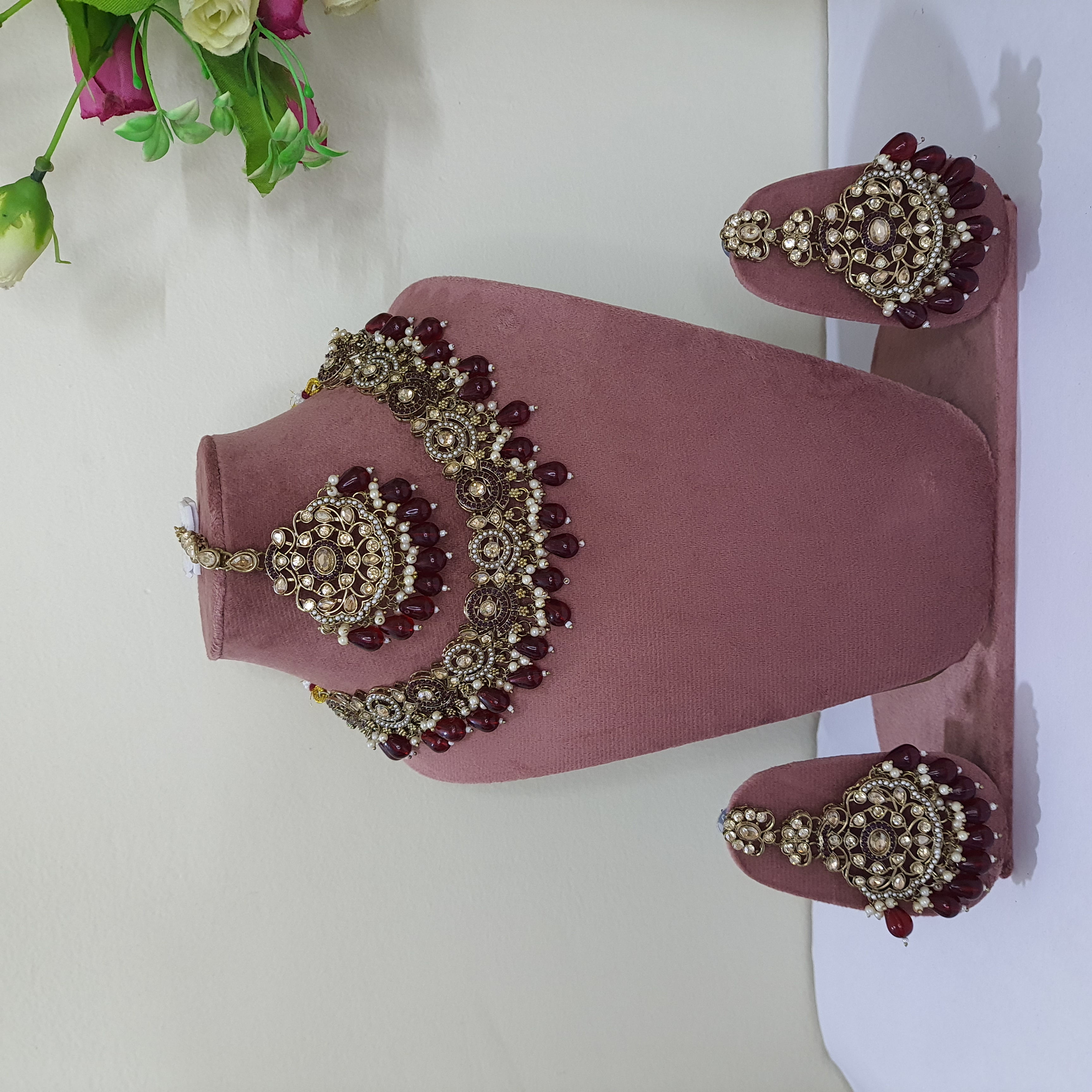 Meher-e-Gulnaar – Maroon Bridal Set | Emerging Empress Collection