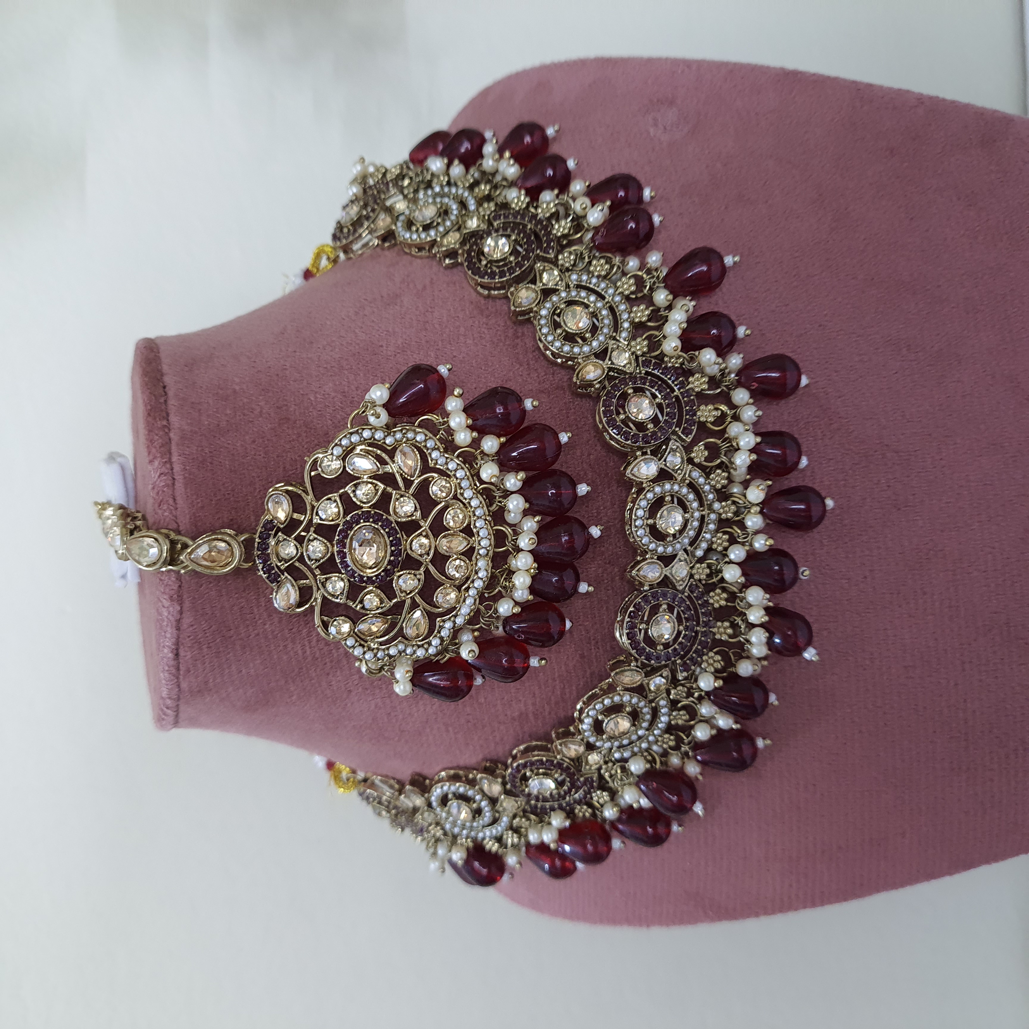 Meher-e-Gulnaar – Maroon Bridal Set | Emerging Empress Collection