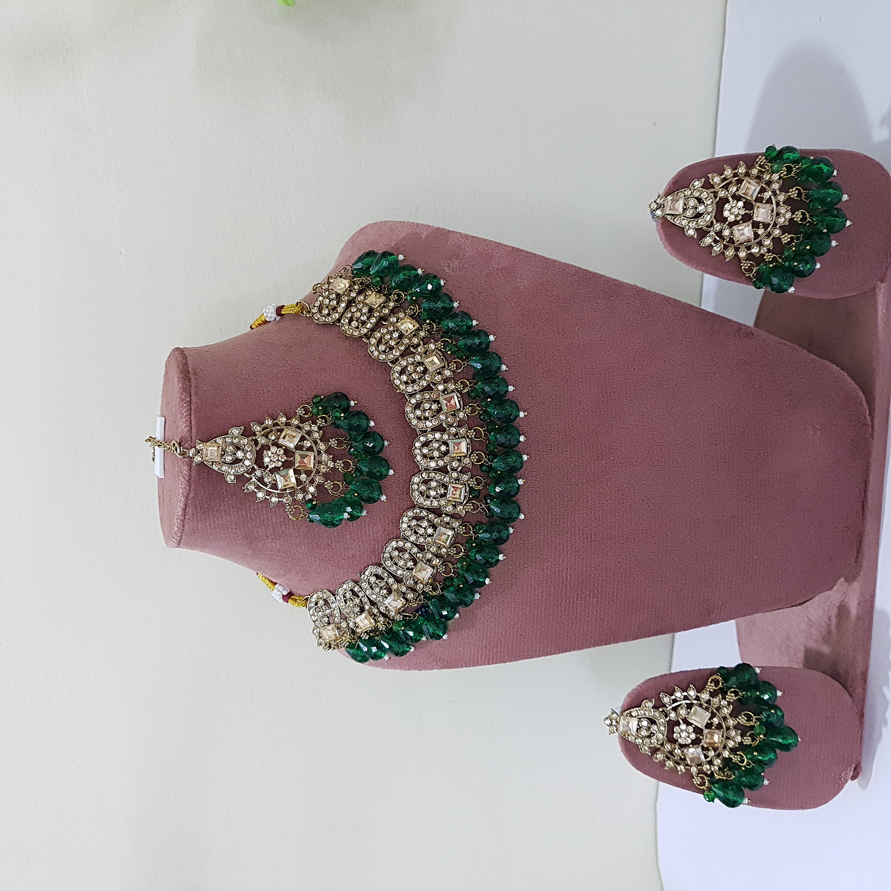 Viridya – Green Kundan Necklace Set | Emerging Empress Collection