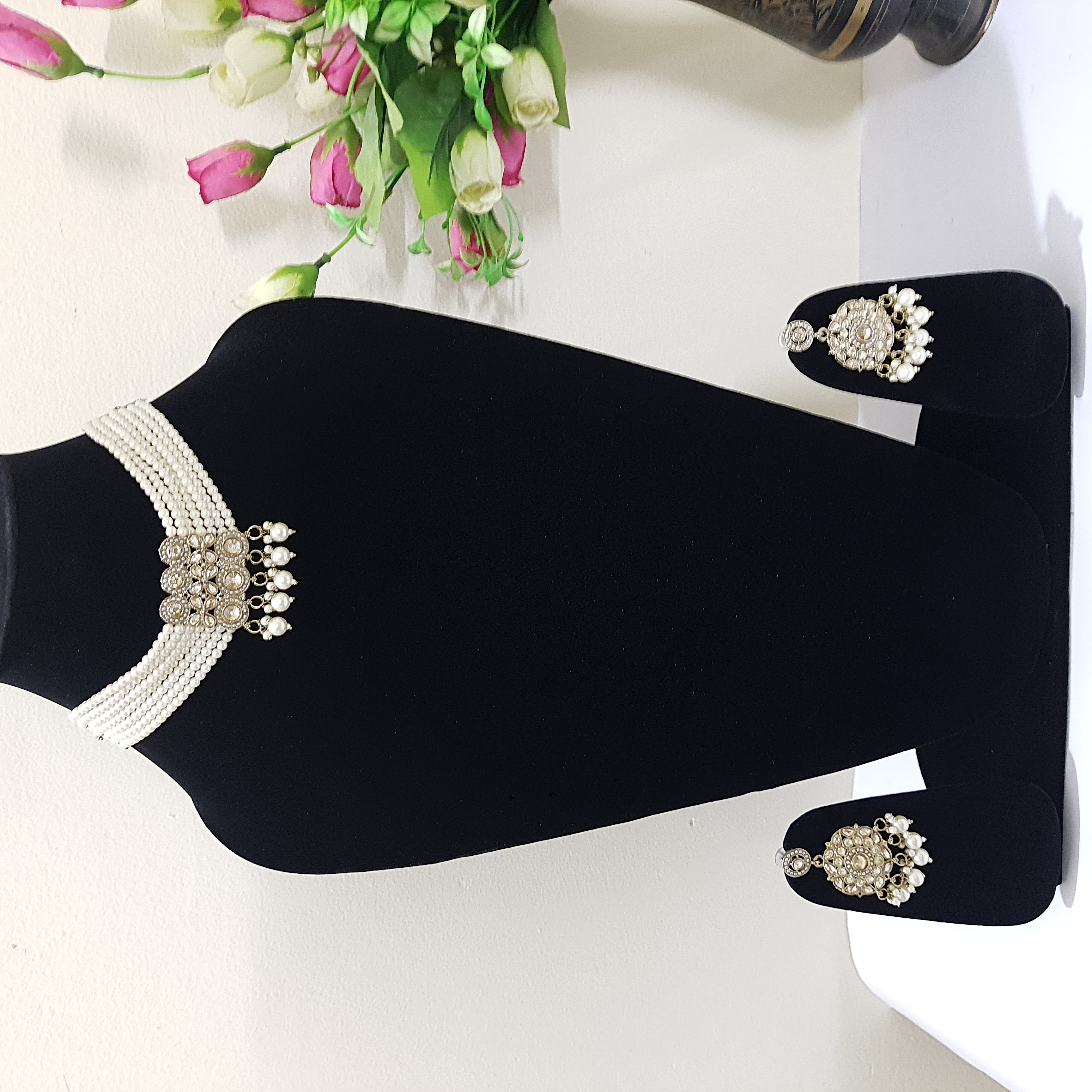 Taj Moti – Antique Pearl Choker Set | Moti Mantra Collection