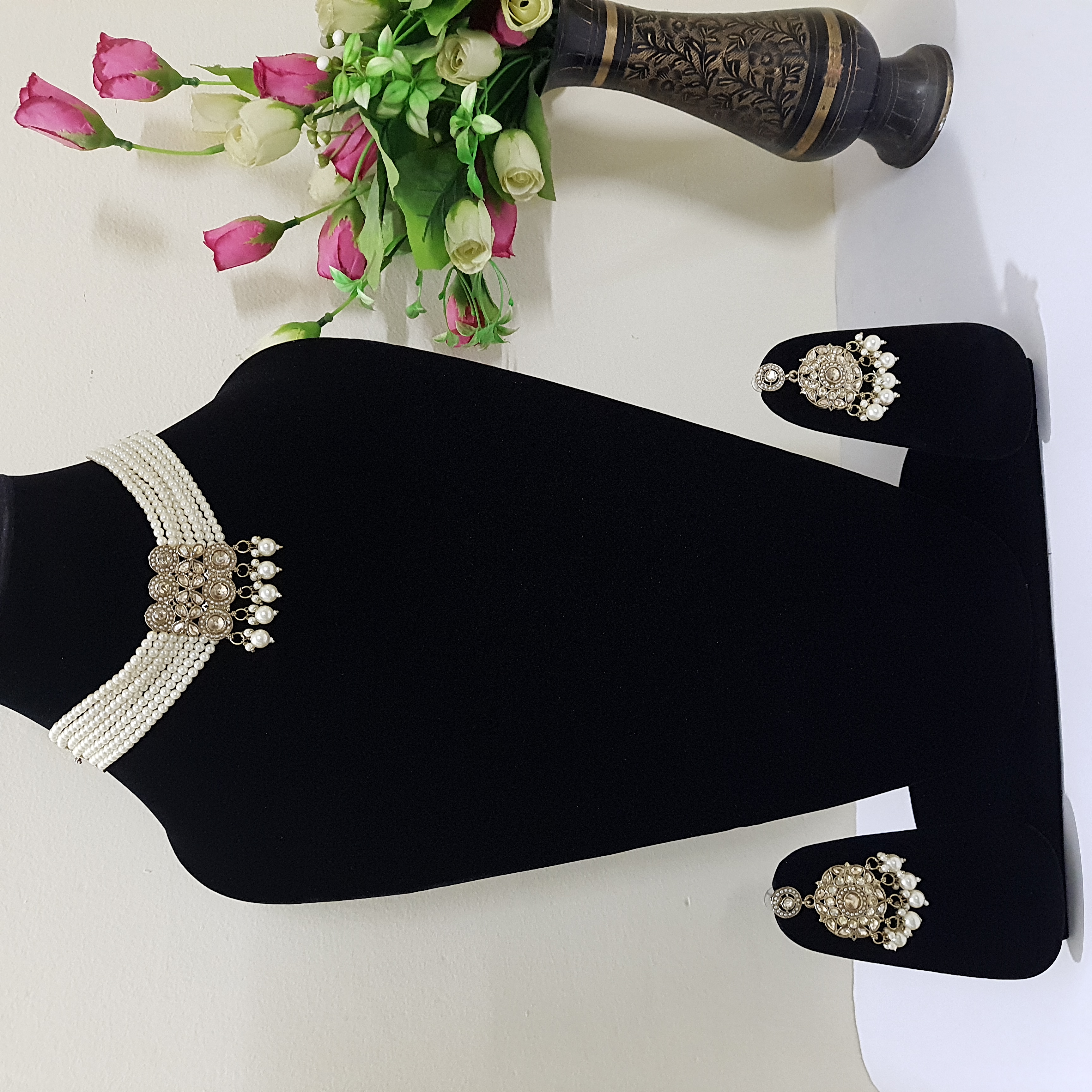 Taj Moti – Antique Pearl Choker Set | Moti Mantra Collection
